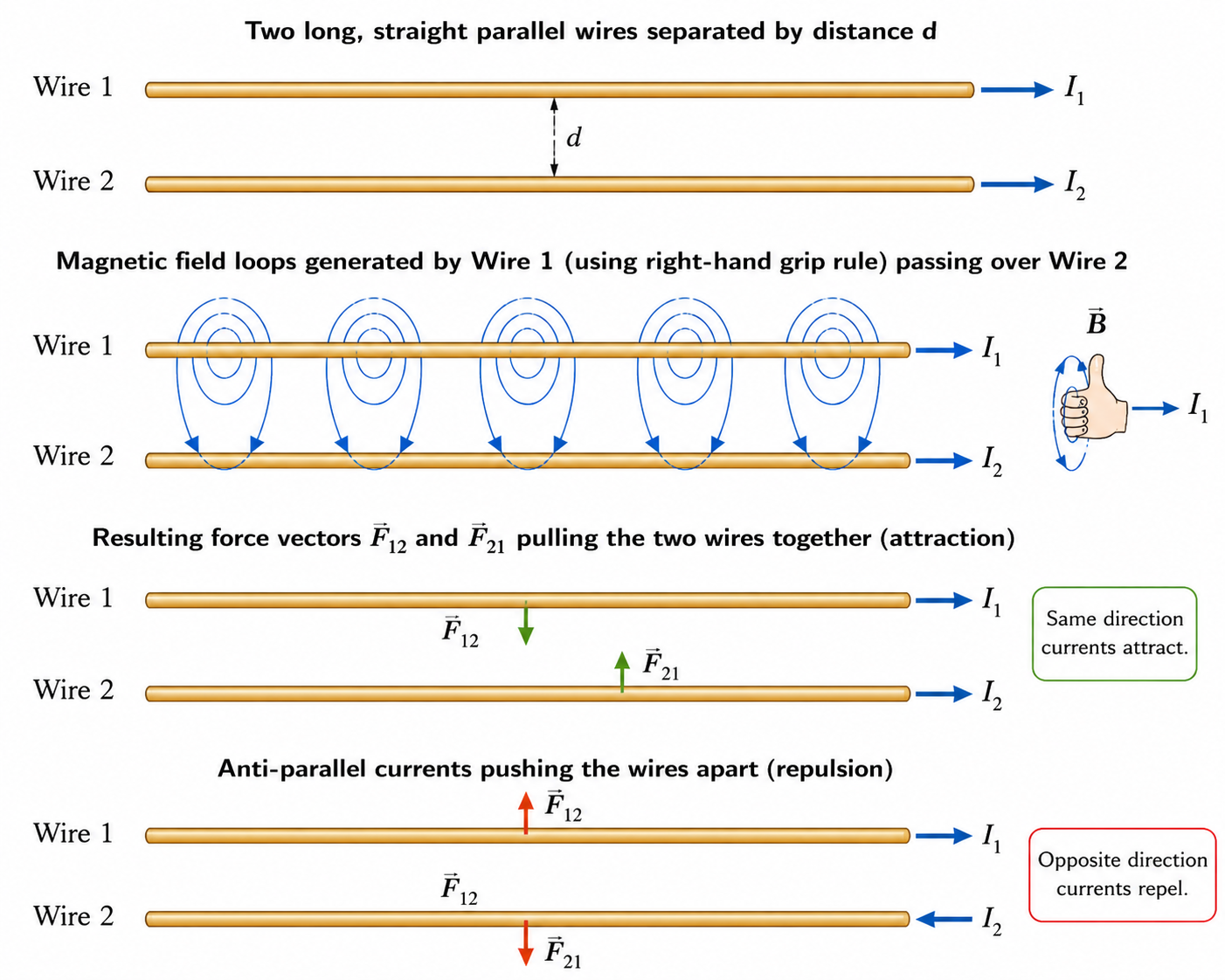Parallel Wires Force